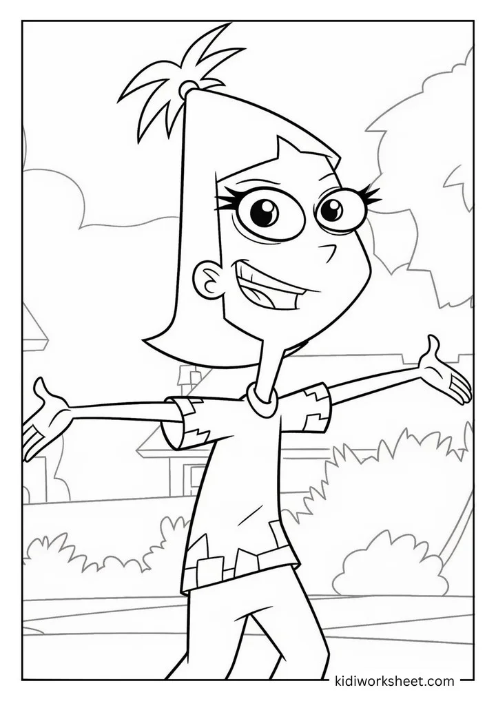 Candace Flynn with open arms