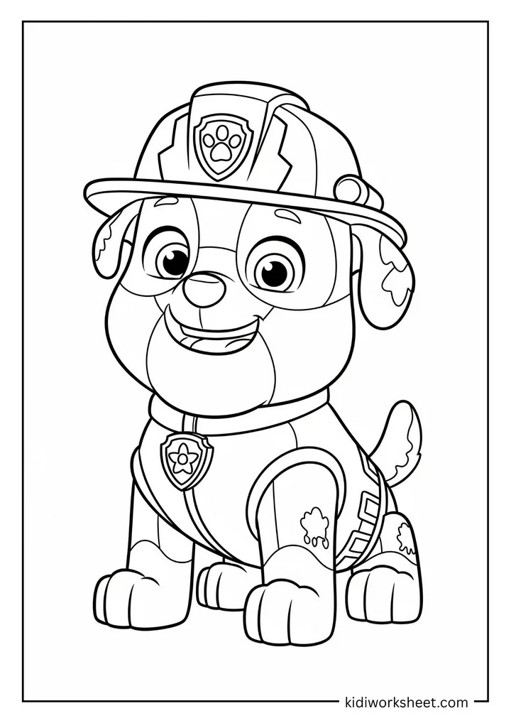 A cute puppy from Rubble and Crew