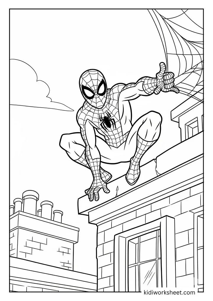 Spider-Man on a rooftop