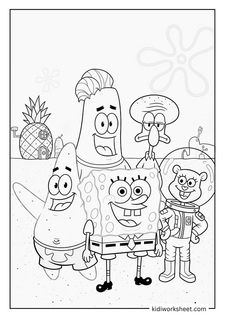 The SpongeBob SquarePants main cast
