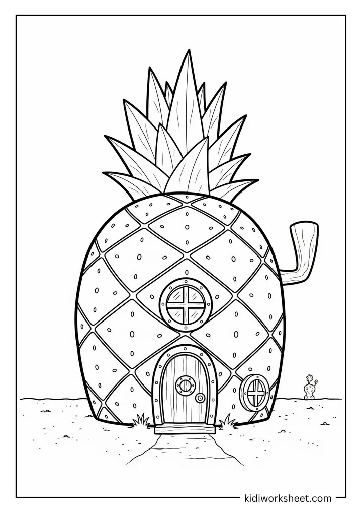 SpongeBob`s pineapple house under the sea