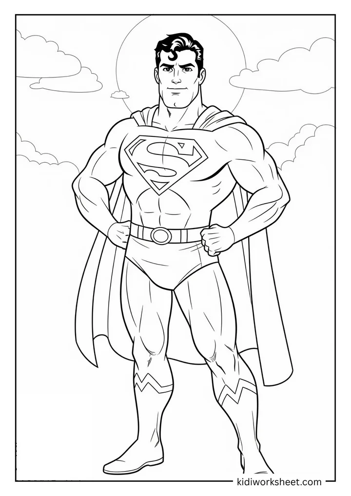 Superman in front of the sun