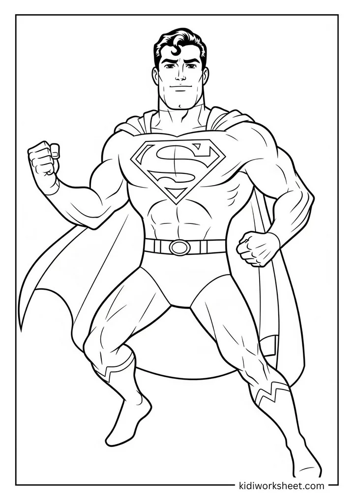 Superman in a flying pose
