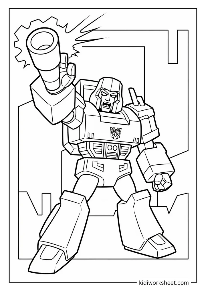 A Decepticon from Transformers aiming