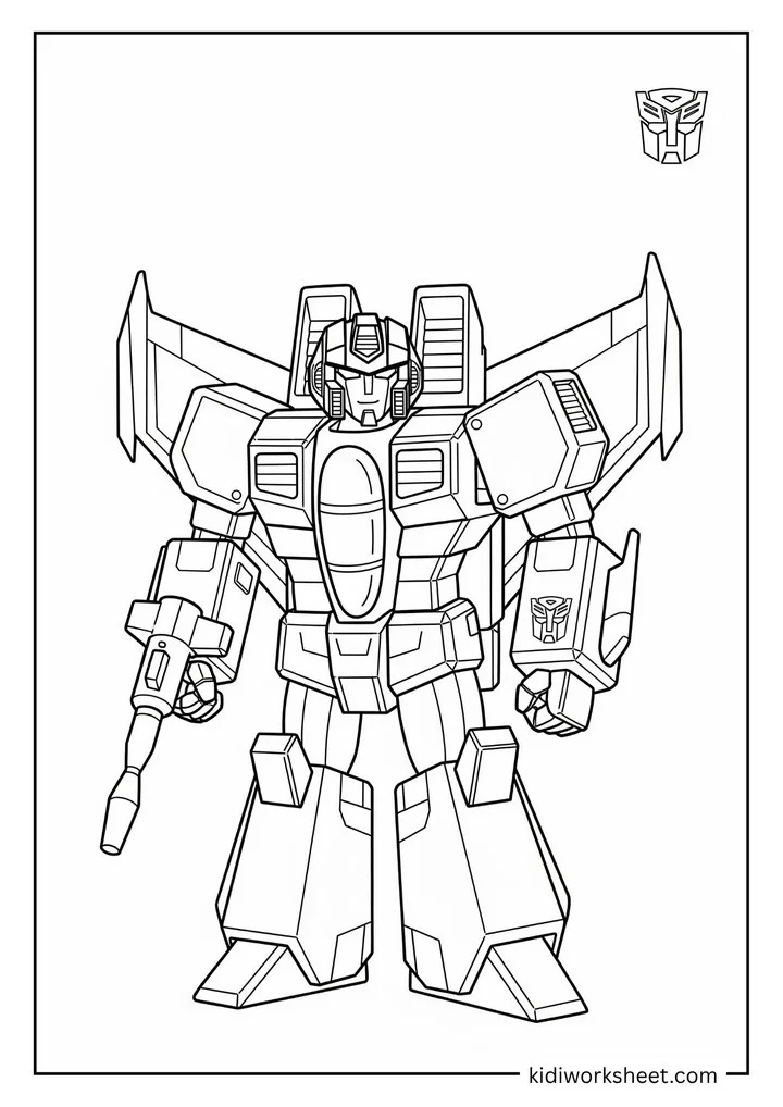 A Transformer with wings and a gun