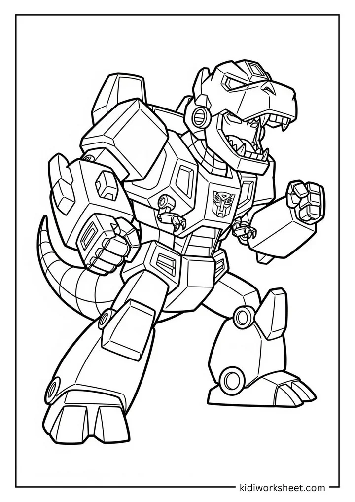 Grimlock from Transformers in a fighting pose