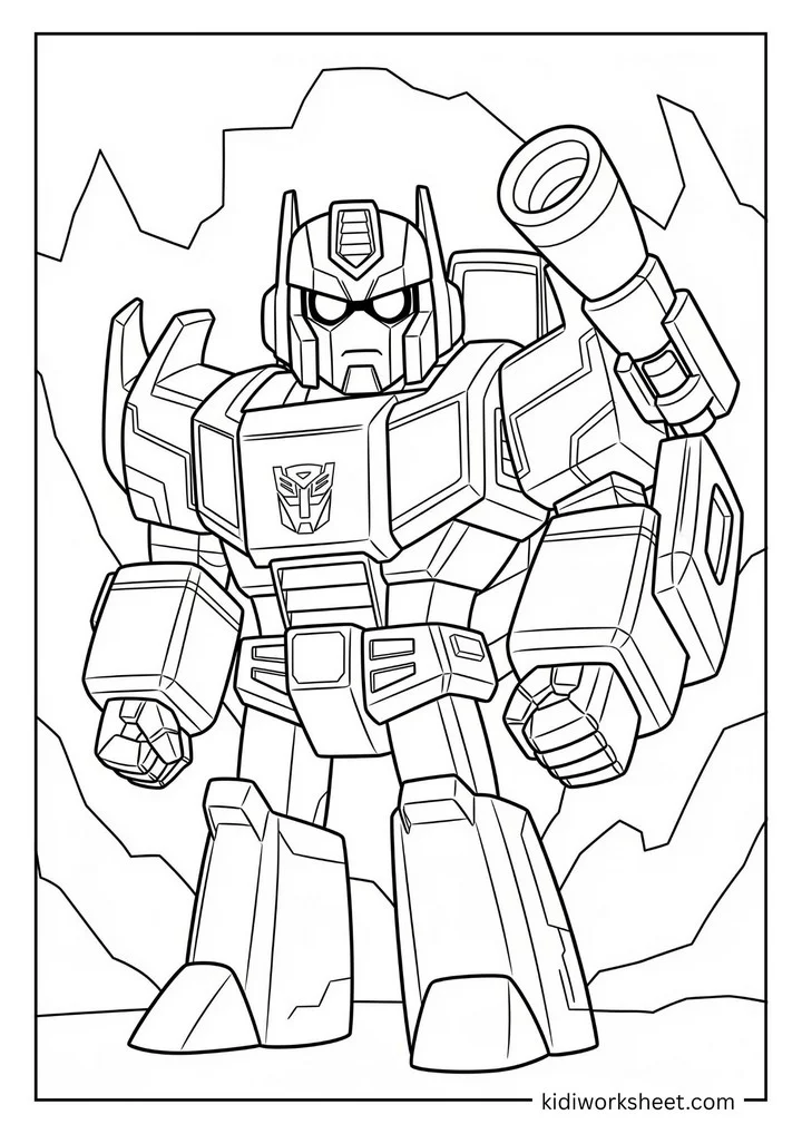 An Autobot with a shoulder cannon
