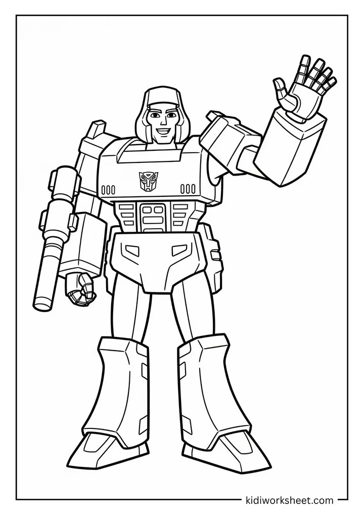 A Decepticon waving hello
