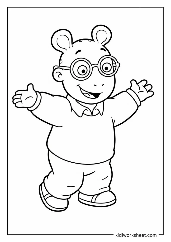 Arthur Read with open arms