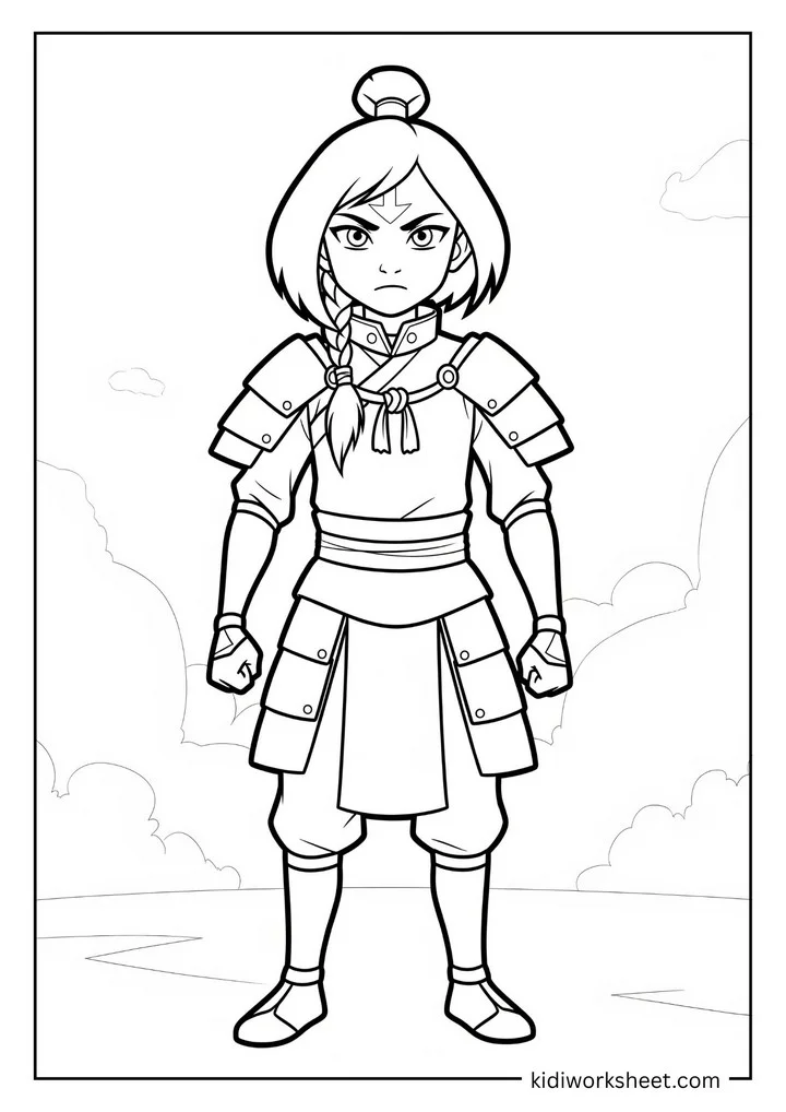Suki from Avatar standing tall