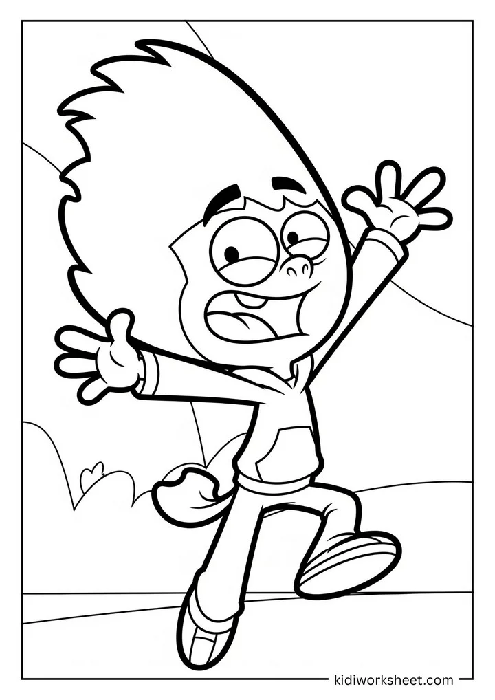 A boy jumping for joy