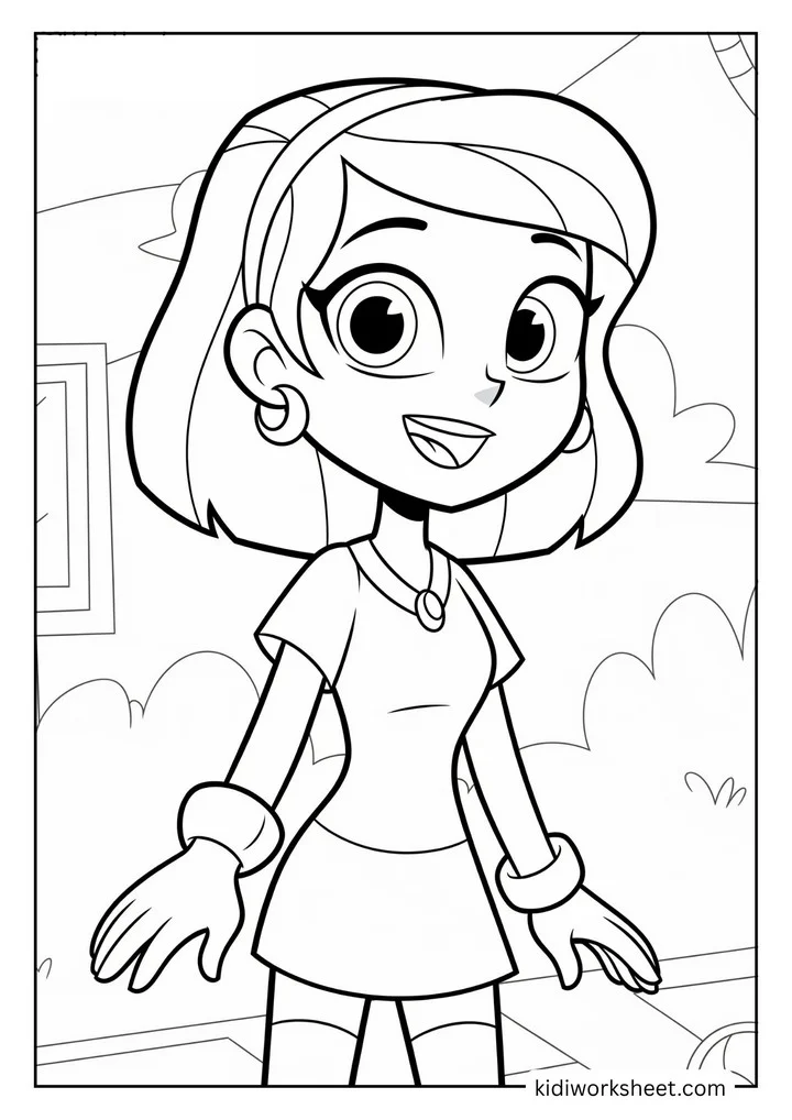 A stylish girl smiling