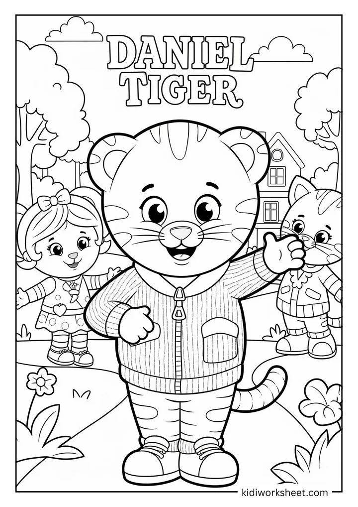 Daniel Tiger with his friends