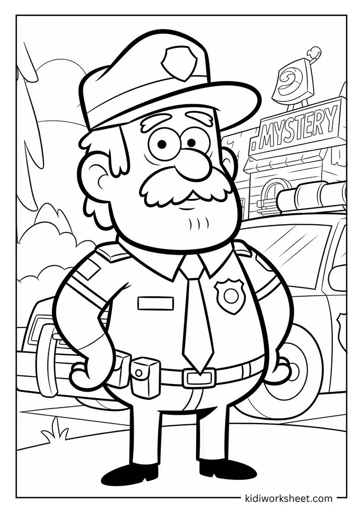 A friendly policeman from Gravity Falls