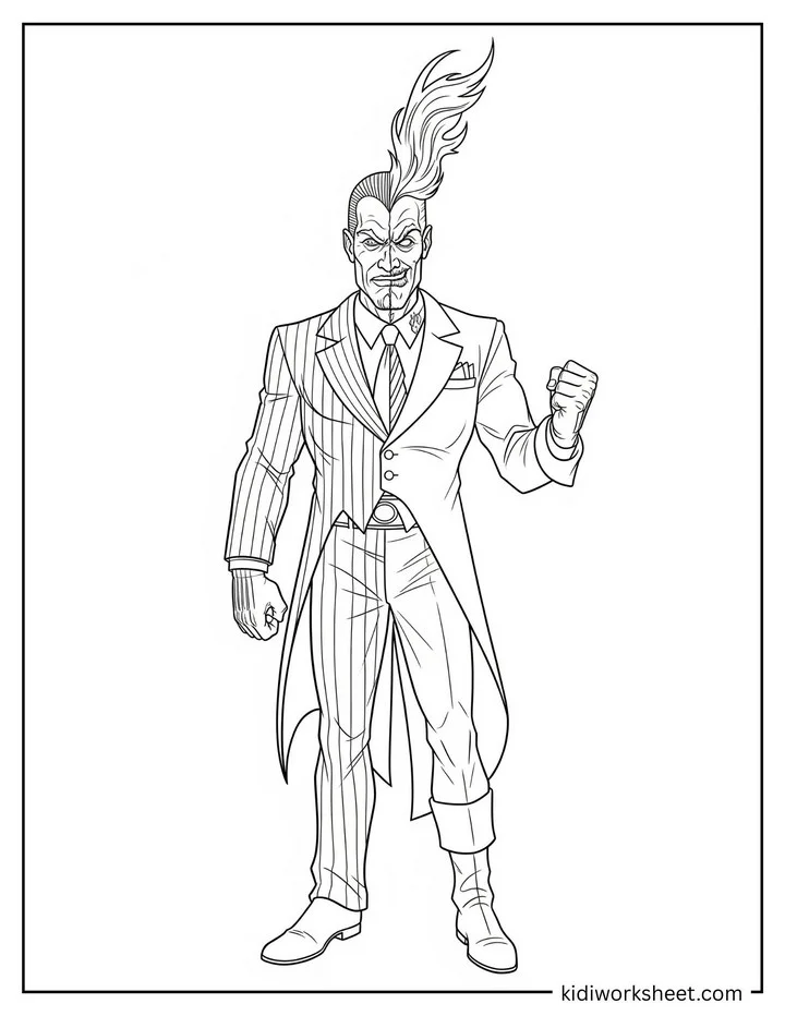 Two-Face Villain Pose
