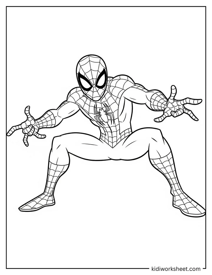 Spiderman Crouching Pose 