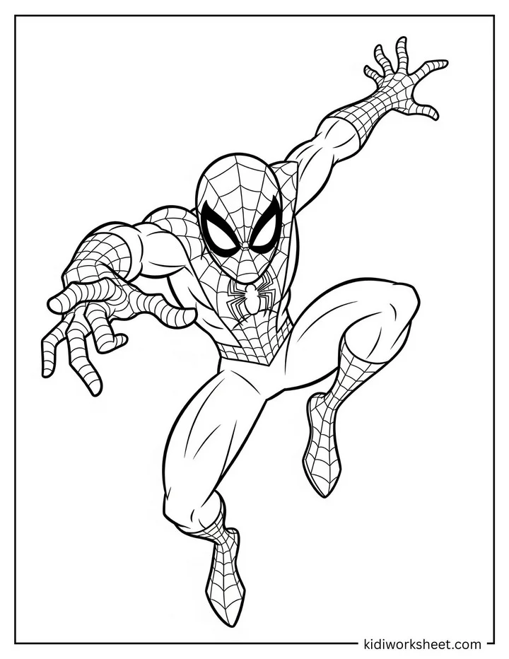 Spiderman Diving Down Pose