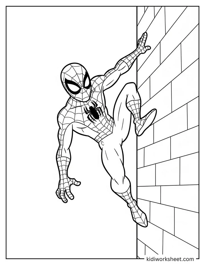 Spiderman Wall Climbing Action