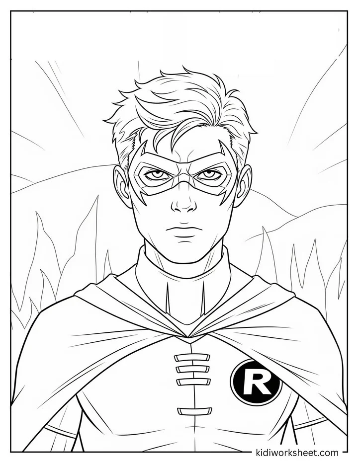 Robin Hero Portrait Coloring