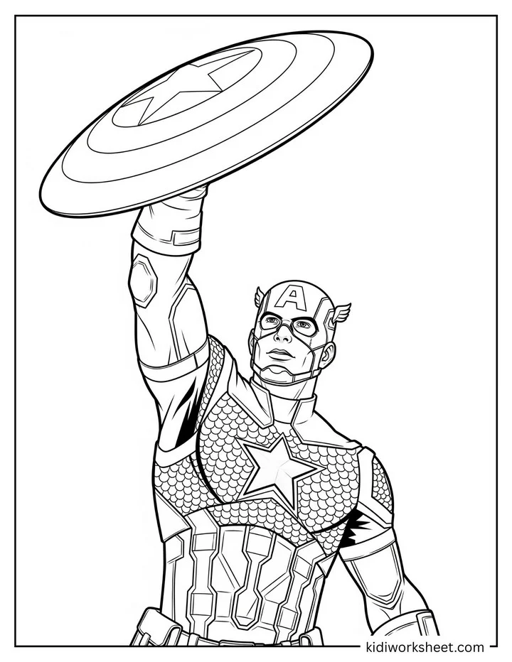 Captain America Throwing Shield