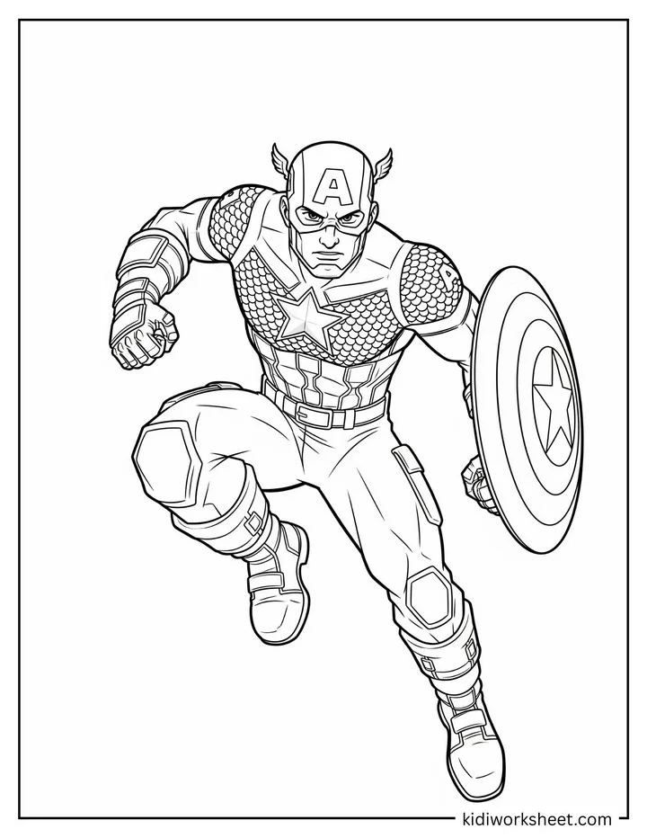 Captain America Dynamic Side Leap