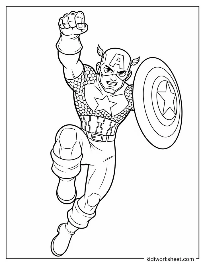 Captain America Flying Fist Attack