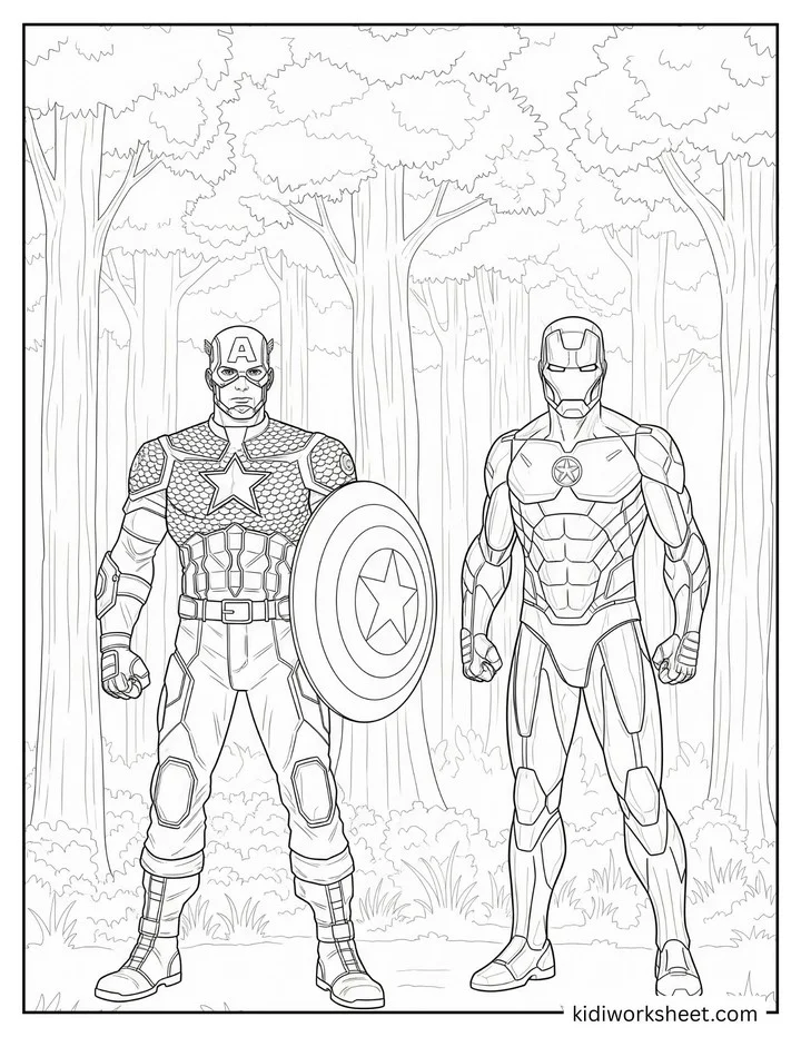 Superheroes in Forest Adventure