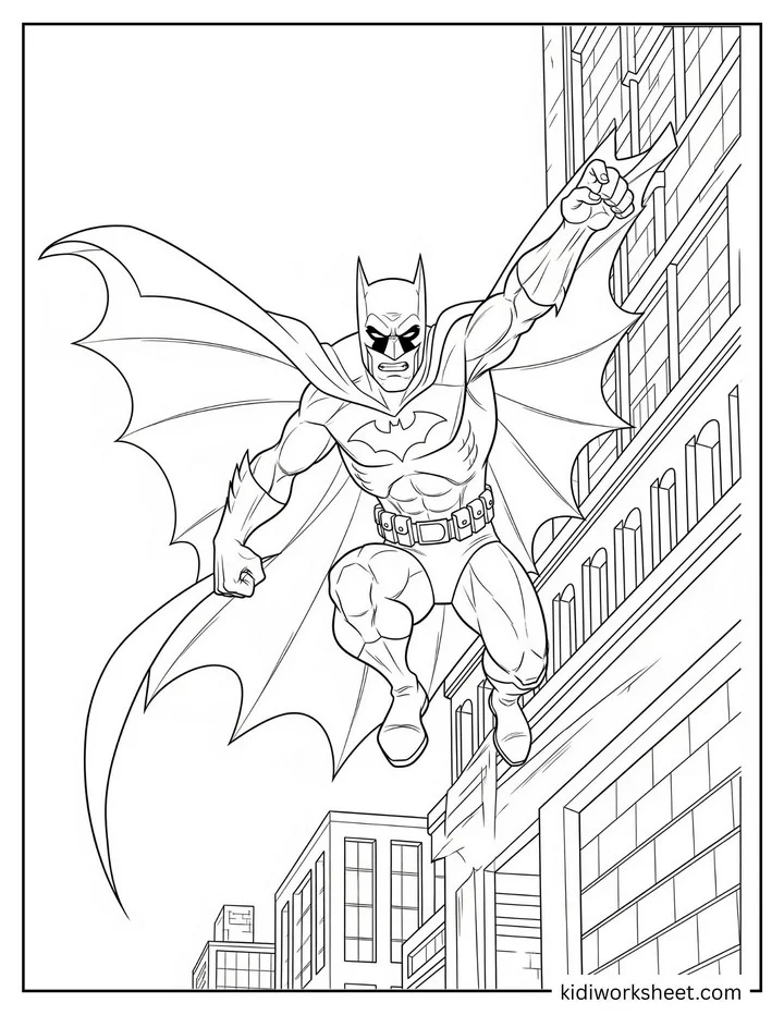 Batman Leaping from Building