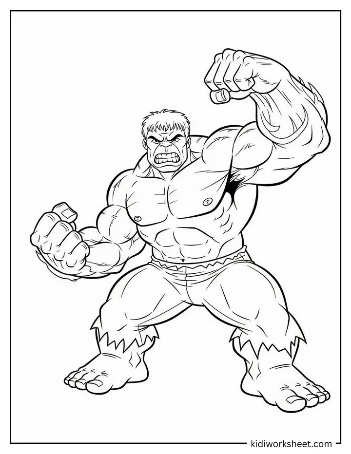 Hulk Flexing Muscles