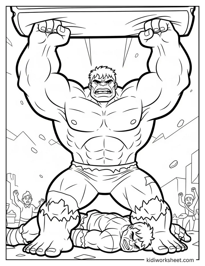 Hulk Lifting Huge Rock