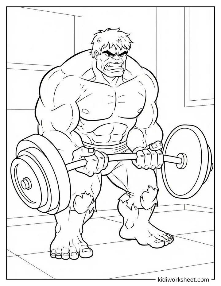 Hulk Lifting Weights Gym
