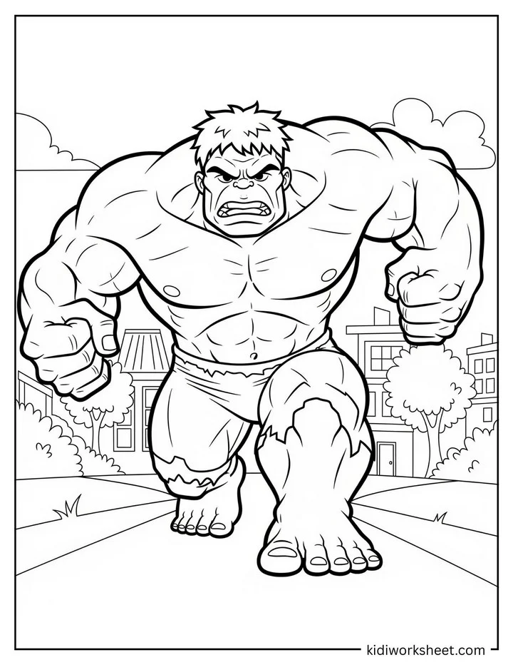 Furious Hulk Walking Road