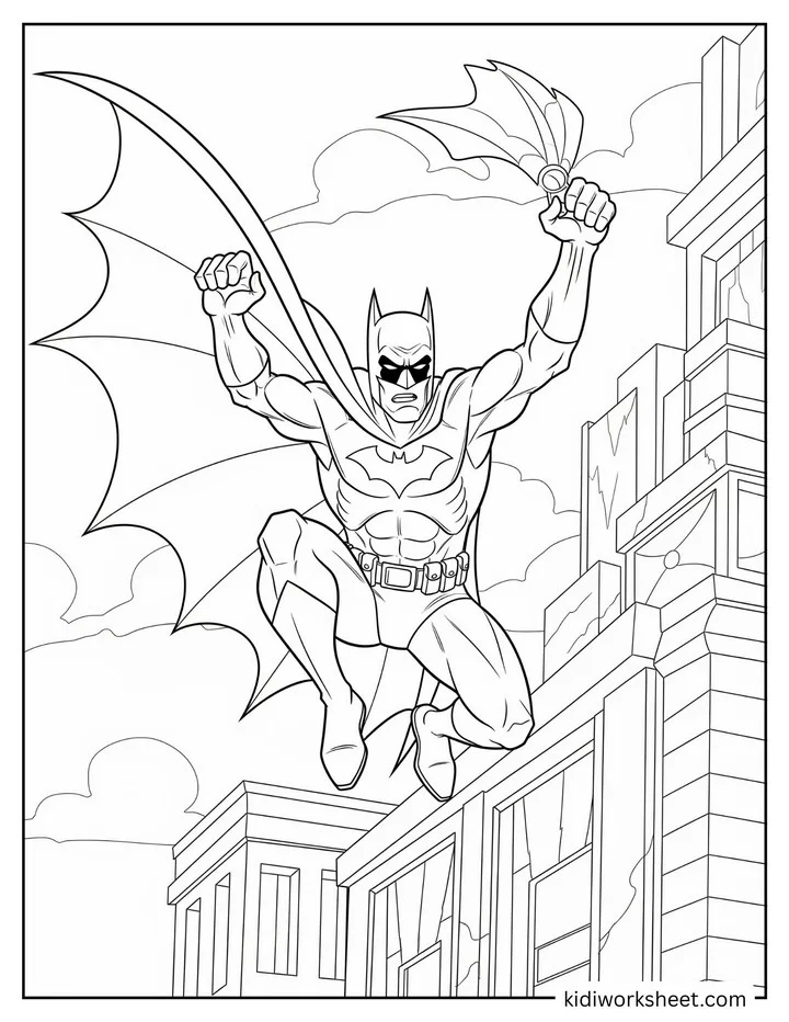 Batman Throwing Batarang