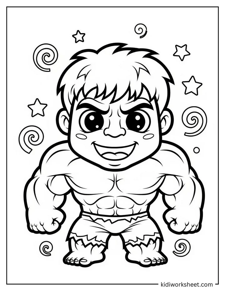 Cute Hulk Smiling Stars