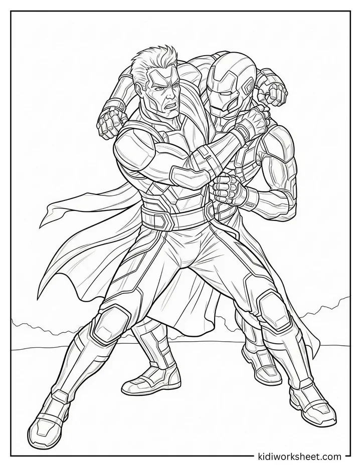 Iron Man Grappling Enemy