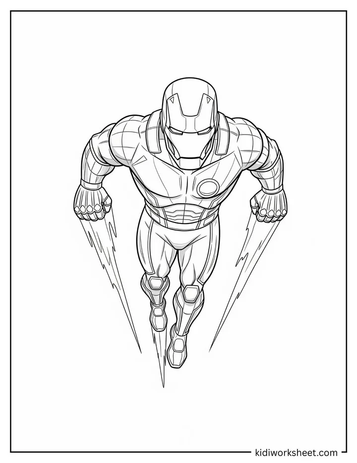 Iron Man Diving Downward