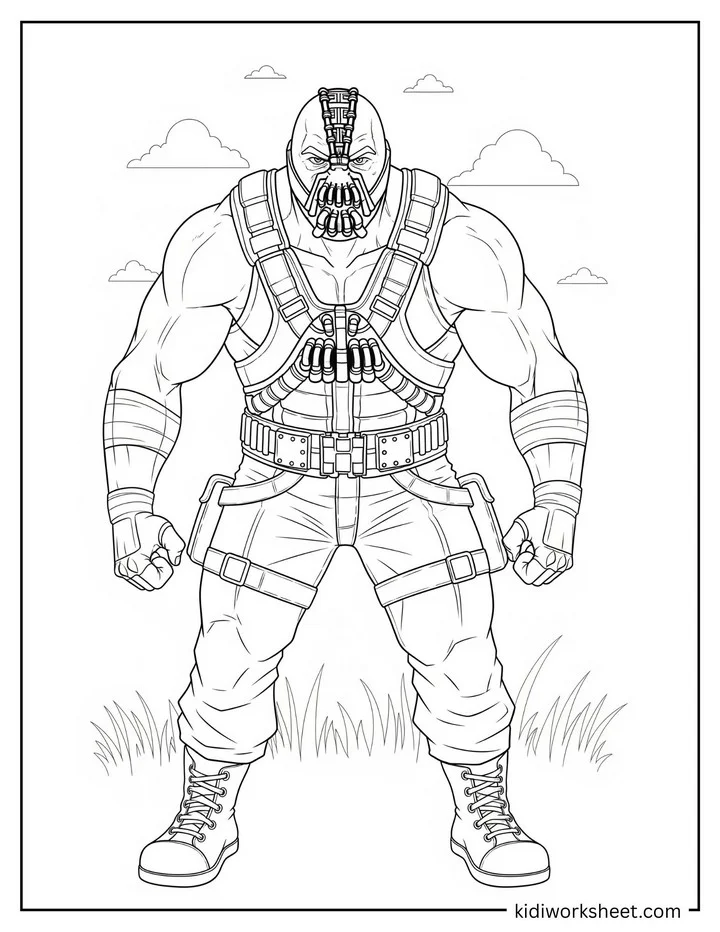 Bane Powerful Stance Coloring