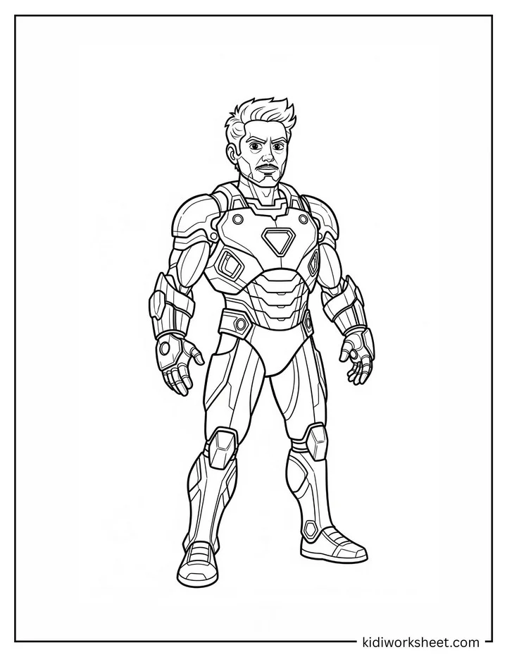 Chibi Iron Man Coloring