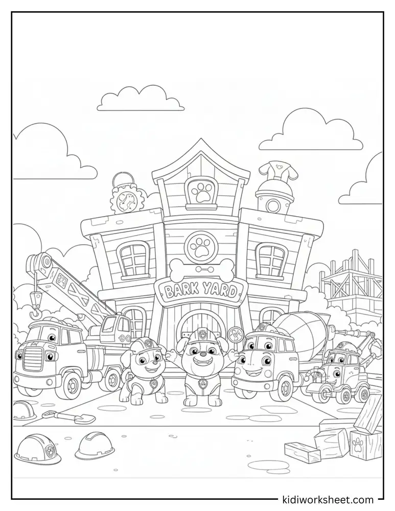 Rubble and crew at Bark Yard